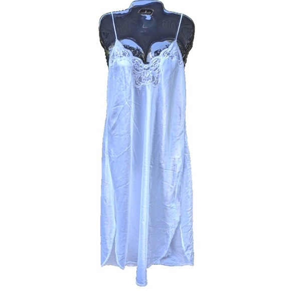 Deena Other - Vintage Deena Satin Nightgown M Wedding Sequin Lace Rose Coquette Romantic Fairy